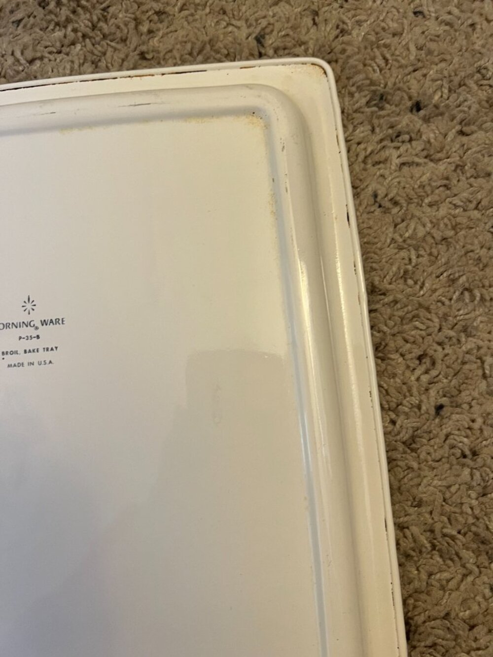 Corning Ware P‑35‑B Broil Bake Tray – 10" Oblong – Vintage USA - Picture 3 of 8